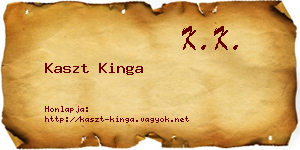 Kaszt Kinga névjegykártya